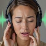 Person feeling pressure discomfort from ANC headphones