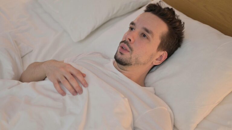 Person feeling shaky and disoriented after waking up from a nap