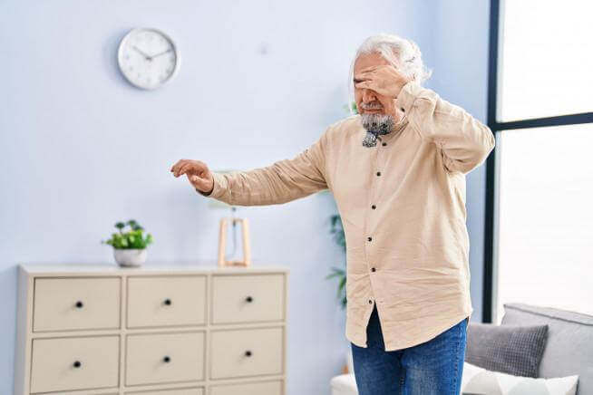 Person feeling shaky after skipping a meal
