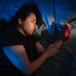 Restless fragmented sleep with repeated awakenings during the night