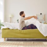 Person waking up from a daytime nap feeling confused and disoriented